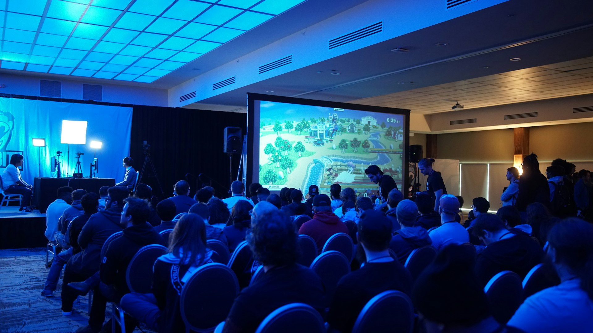 Neon-lit game scene developed at TitanTreasureCitadel